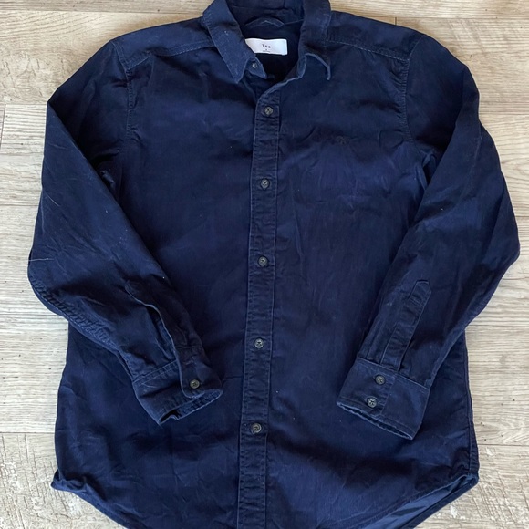 TNA Navy Corduroy Button Down - Picture 1 of 3